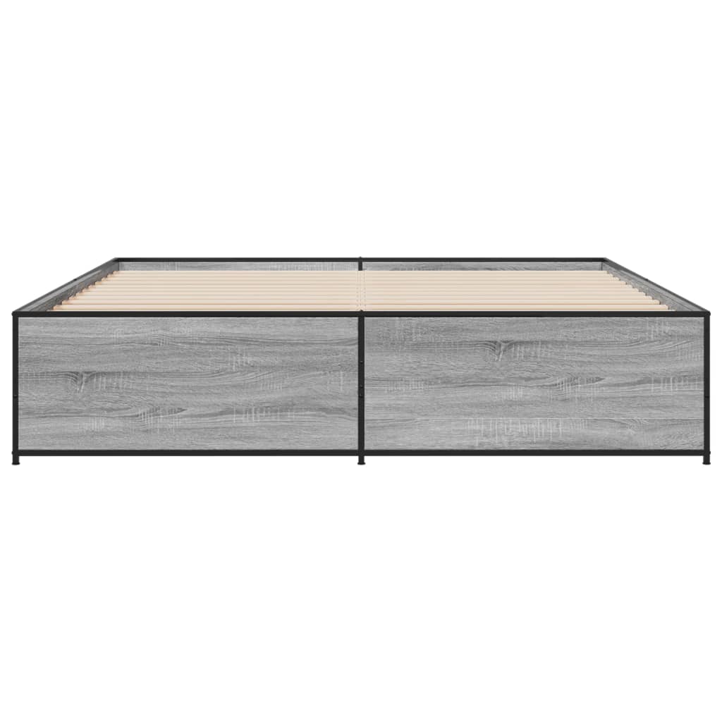Okvir kreveta boja hrasta 180x200 cm konstruiranog drvo i metal
