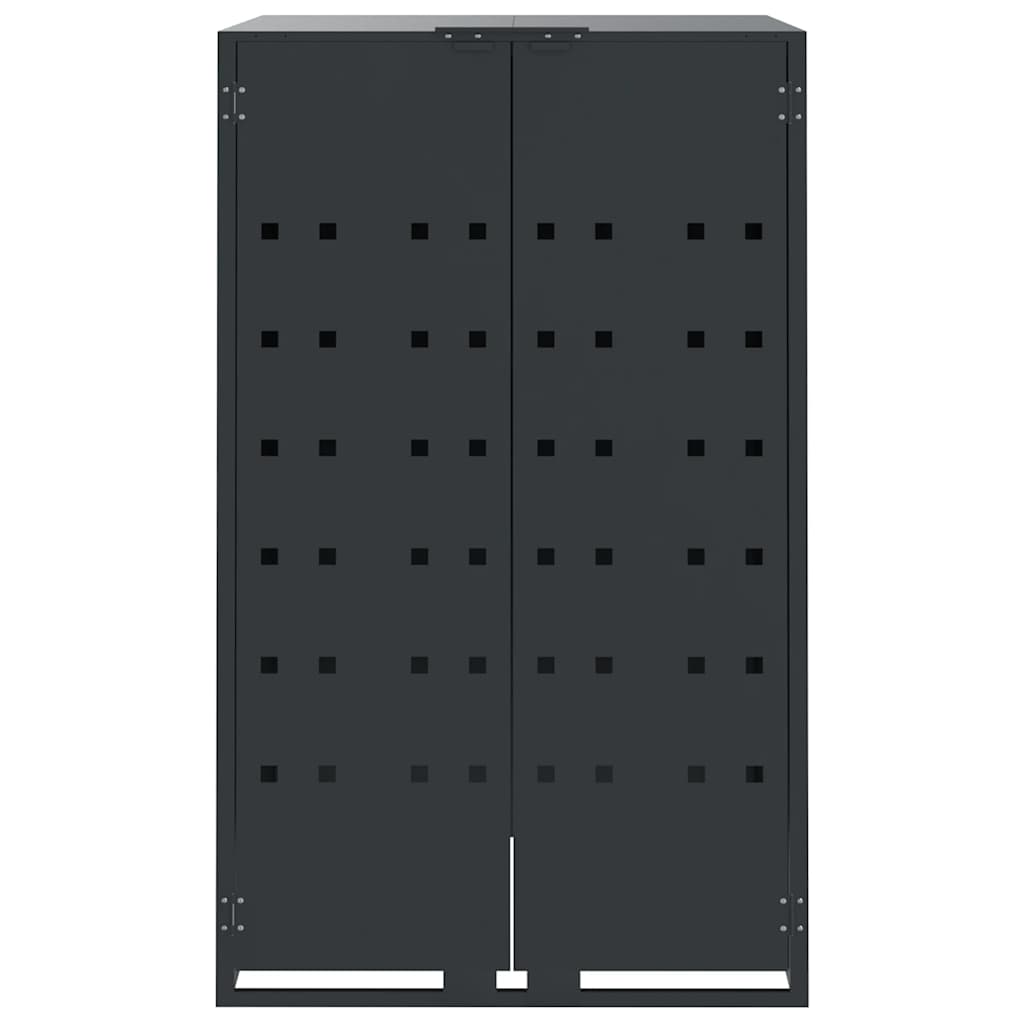 Spremište za 3 kante za otpad antracit 207x79x117 cm čelično