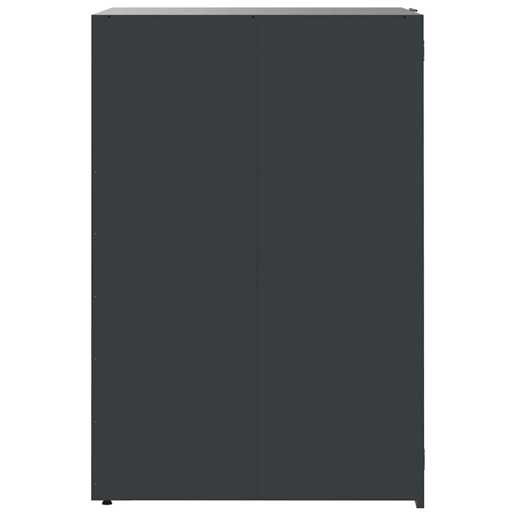 Spremište za 3 kante za otpad antracit 207x79x117 cm čelično