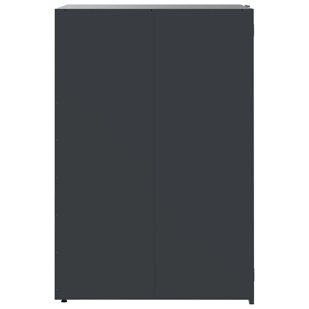 Spremište za 5 kante za otpad antracit 345x79x117 cm čelično