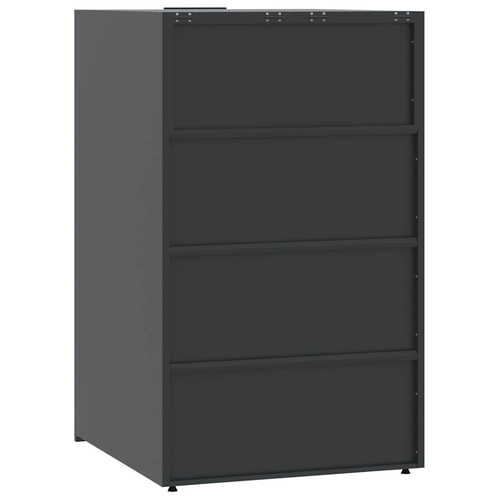 Spremište za 5 kante za otpad antracit 345x79x117 cm čelično