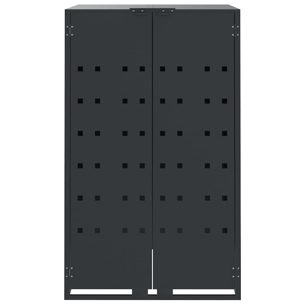 Spremište za 6 kante za otpad antracit 414x79x117 cm čelično
