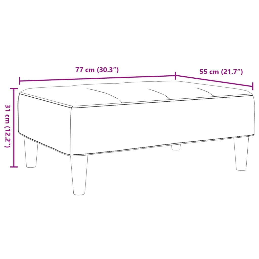 Tabure crni 77x55x31 cm od tkanine