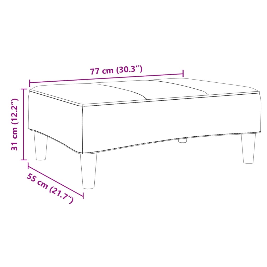 Tabure tamnosivi 77x55x31 cm od tkanine