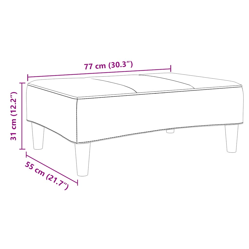 Tabure plavi 77x55x31 cm baršunasti