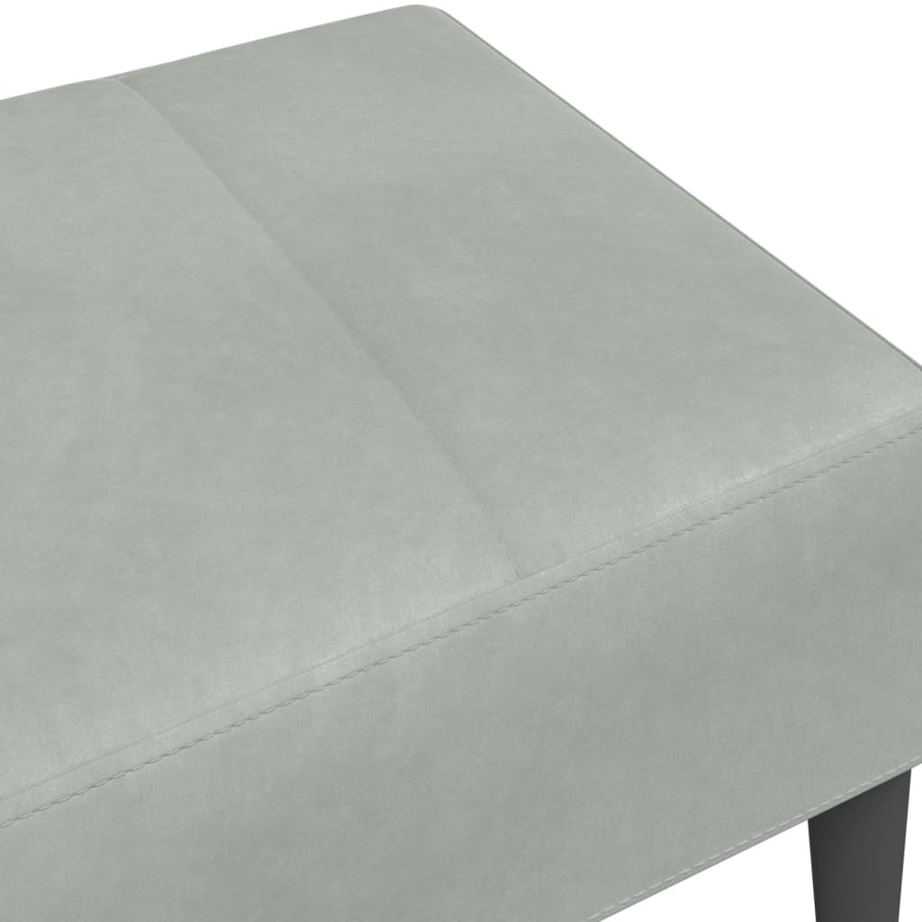 Tabure svjetlosivi 77x55x31 cm baršunasti