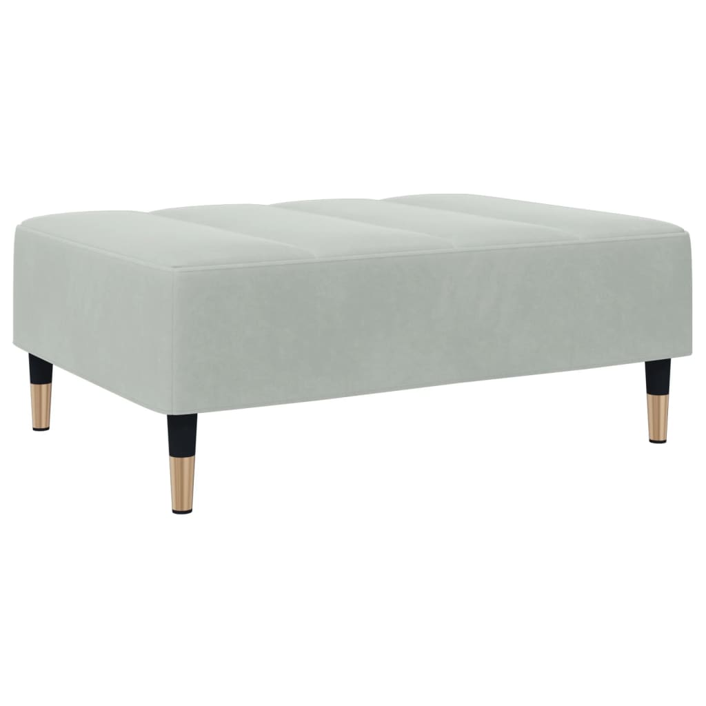 Tabure svjetlosivi 77x55x31 cm baršunasti