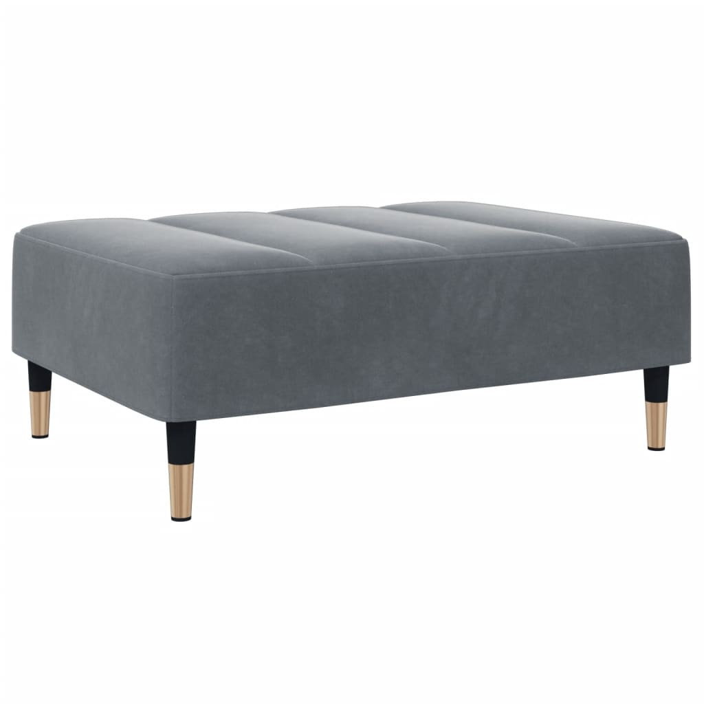 Tabure tamnosivi 77x55x31 cm baršunasti