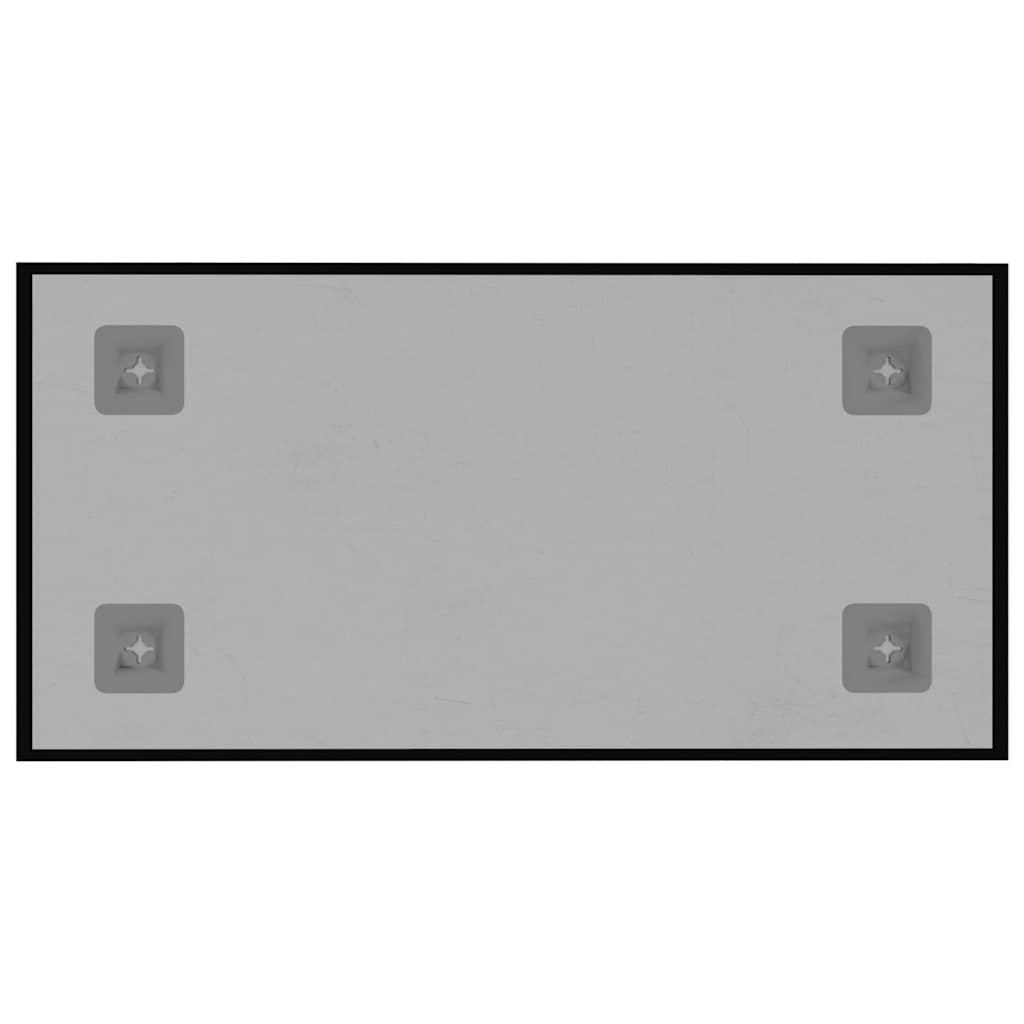 Zidna magnetna ploča crna 40 x 20 cm od kaljenog stakla