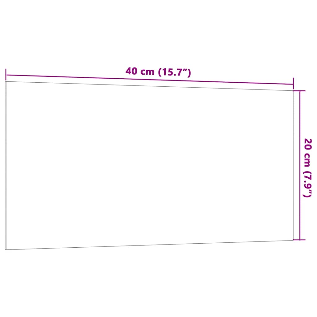 Zidna magnetna ploča crna 40 x 20 cm od kaljenog stakla