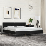 Okvir za krevet crni 180 x 200 cm konstruirano drvo i metal