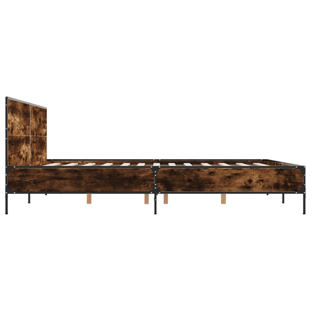 Okvir kreveta boja hrasta 180x20 cm konstruirano drvo i metal