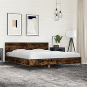 Okvir kreveta boja hrasta 180x20 cm konstruirano drvo i metal