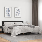 Okvir za krevet crni 180 x 200 cm konstruirano drvo i metal