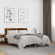 Okvir za krevet boja hrasta 120x190cm konstruirano drvo i metal