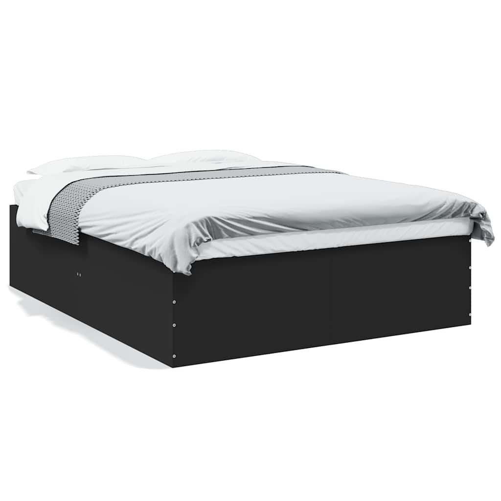 Okvir za krevet crni 150x200 cm konstruirano drvo