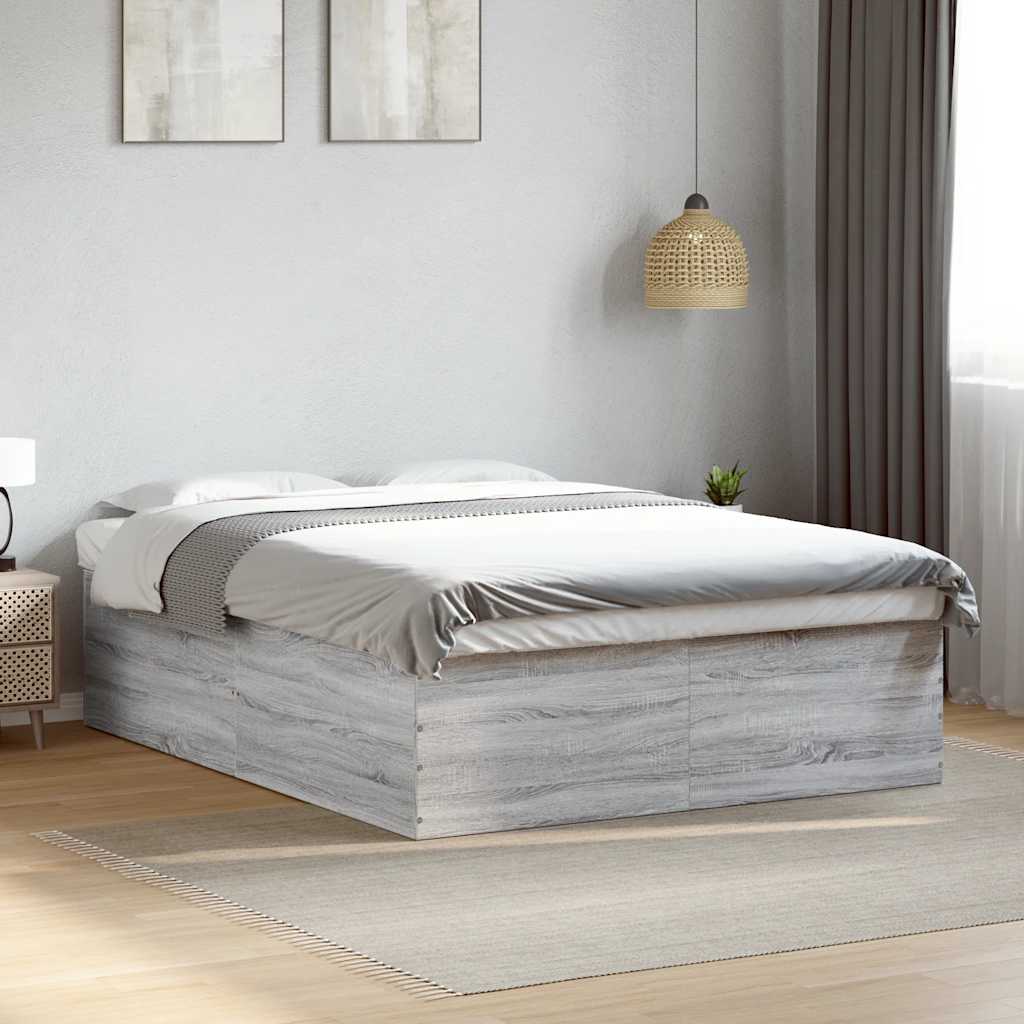 Okvir za krevet boja hrasta 150x200 cm od konstruiranog drva