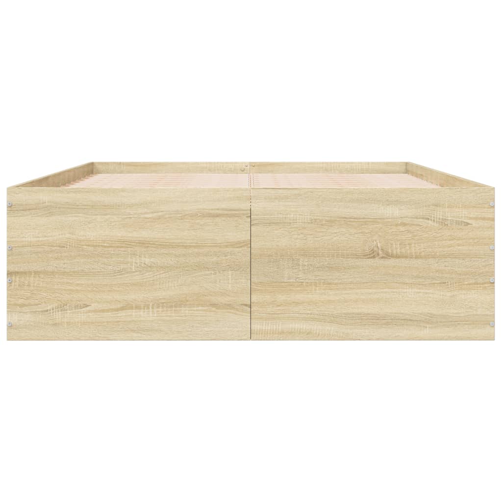 Okvir kreveta boja hrasta sonome 120 x 200 cm konstruirano drvo