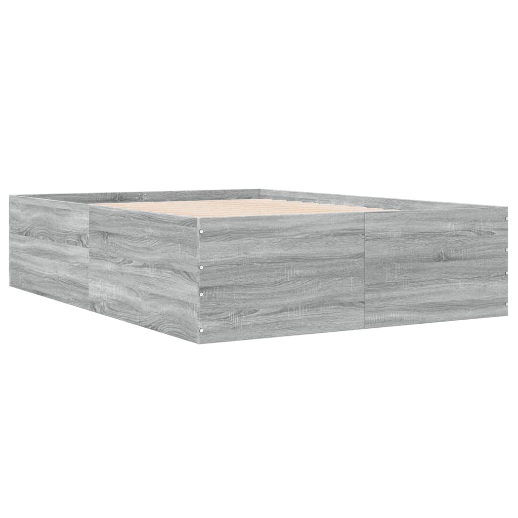 Okvir za krevet boja hrasta 140x190 cm od konstruiranog drva