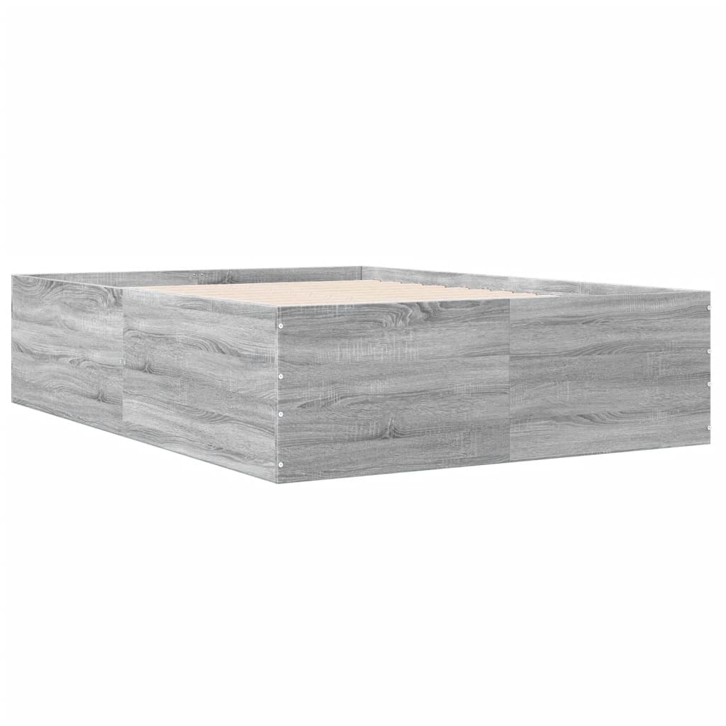 Okvir za krevet boja hrasta 140x190 cm od konstruiranog drva