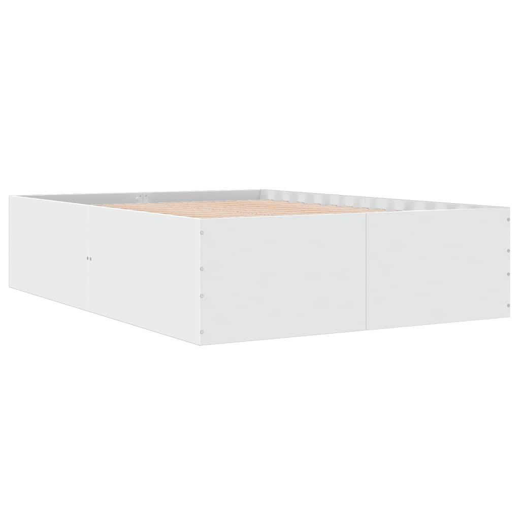 Okvir za krevet bijeli 135x190 cm konstruirano drvo