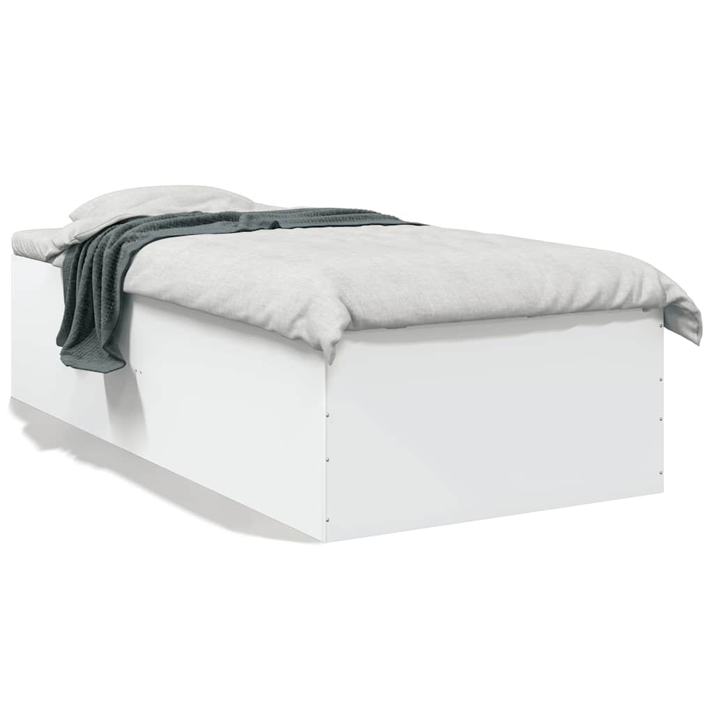 Okvir za krevet bijeli 100 x 200 cm konstruirano drvo