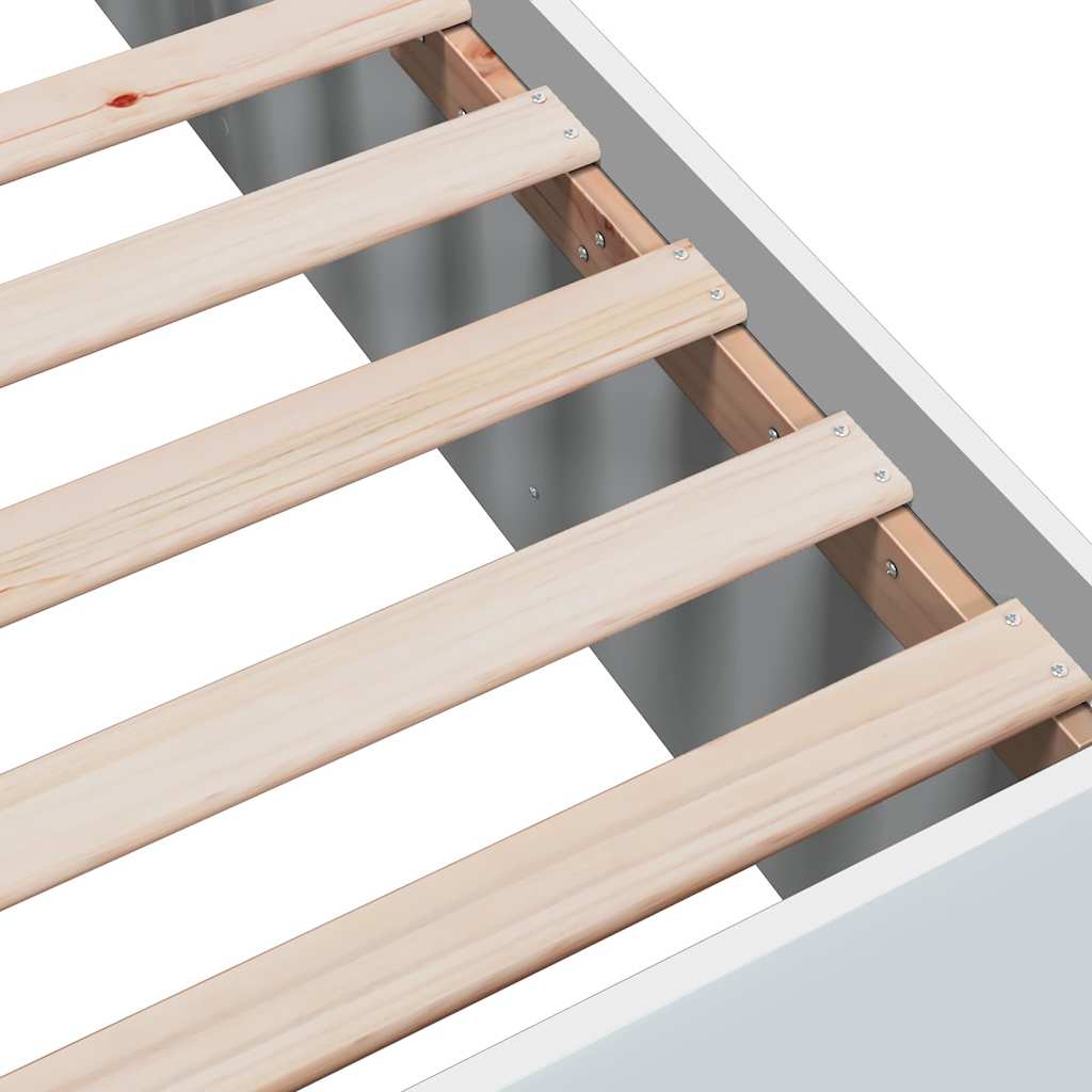 Okvir za krevet bijeli 100 x 200 cm konstruirano drvo