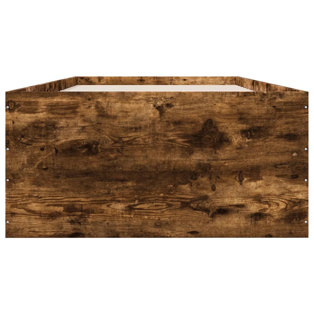 Okvir za krevet boja hrasta 100 x 200 cm konstruirano drvo
