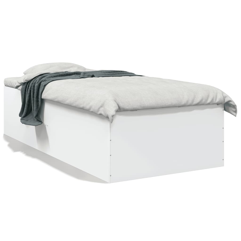 Okvir za krevet bijeli 90x200 cm konstruirano drvo