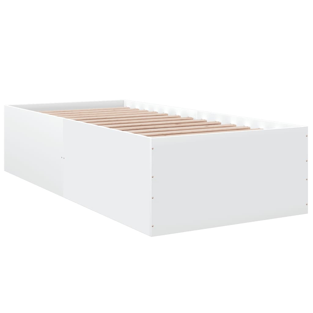 Okvir za krevet bijeli 90x200 cm konstruirano drvo