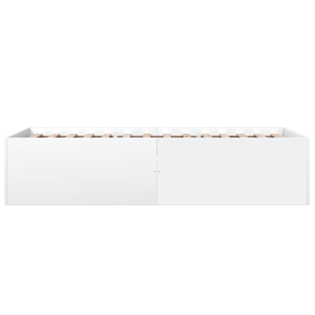 Okvir za krevet bijeli 75x190 cm konstruirano drvo