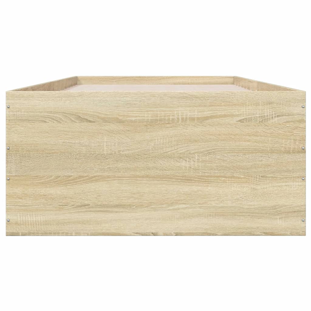 Okvir za krevet boja hrasta 75x190 cm od konstruiranog drva