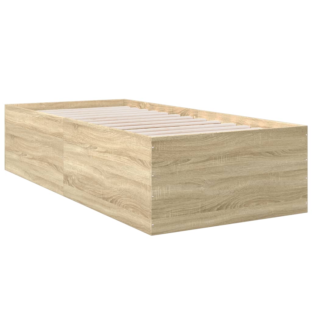 Okvir za krevet boja hrasta 75x190 cm od konstruiranog drva