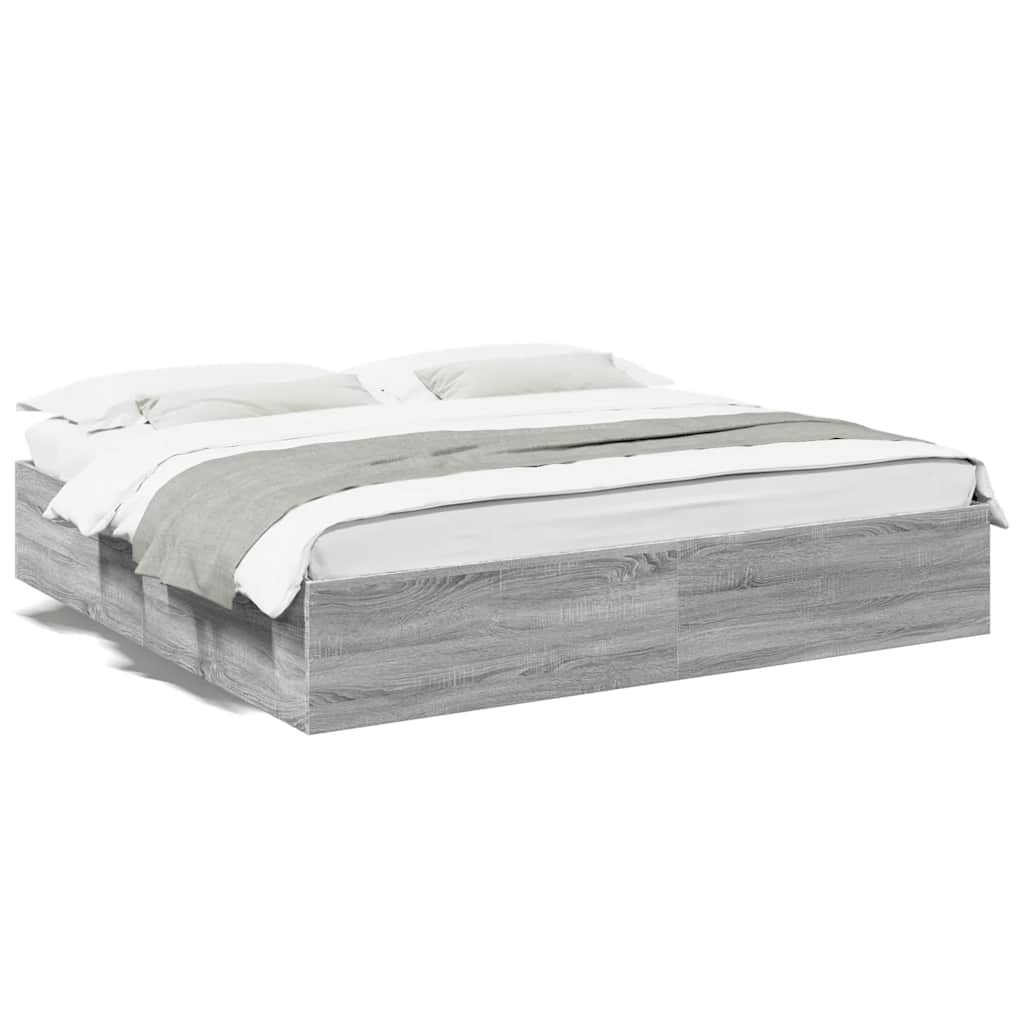 Okvir za krevet boja hrasta 200x200 cm od konstruiranog drva