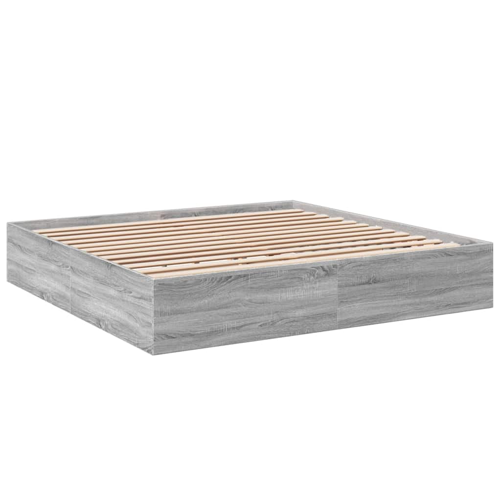 Okvir za krevet boja hrasta 200x200 cm od konstruiranog drva