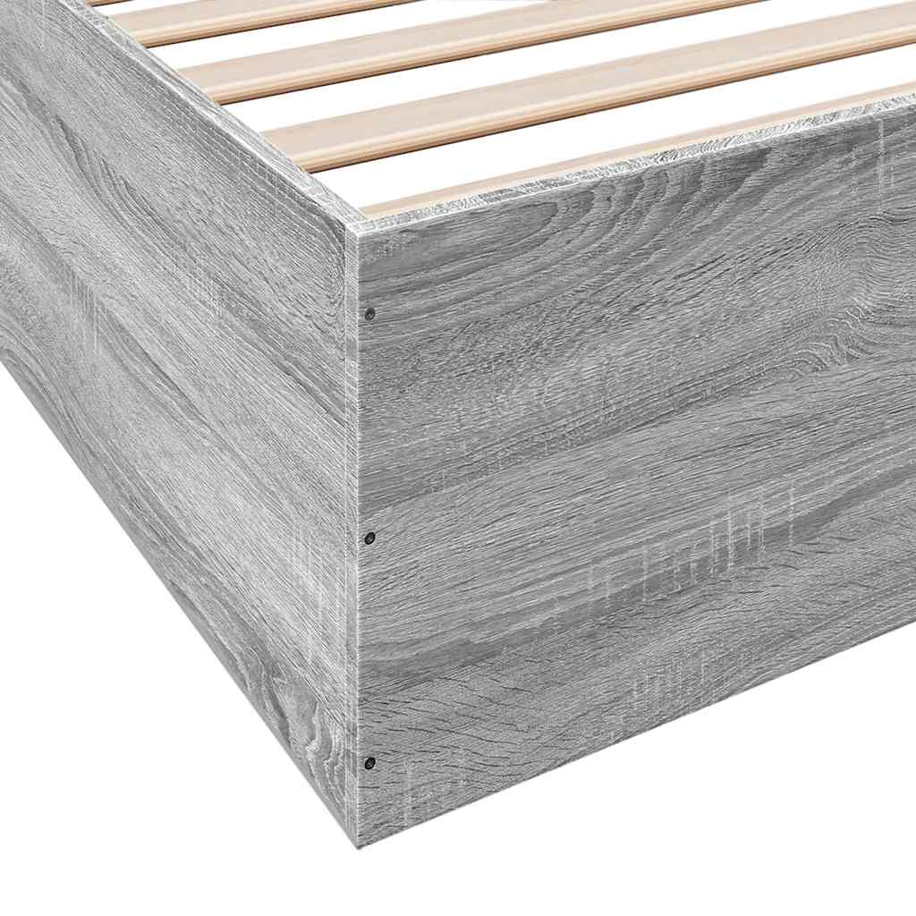 Okvir za krevet boja hrasta 200x200 cm od konstruiranog drva
