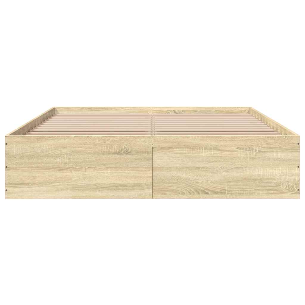 Okvir za krevet boja hrasta 150x200 cm konstruirano drvo