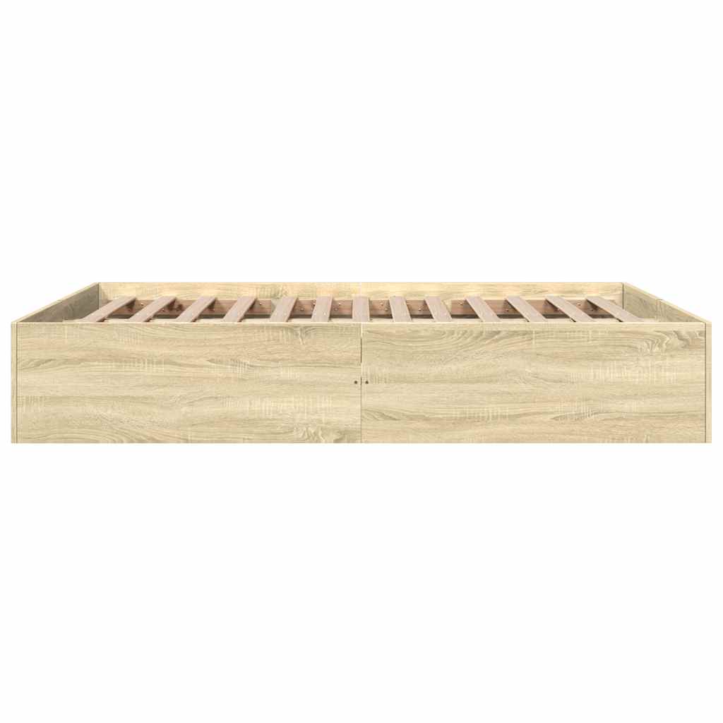 Okvir za krevet boja hrasta 150x200 cm konstruirano drvo