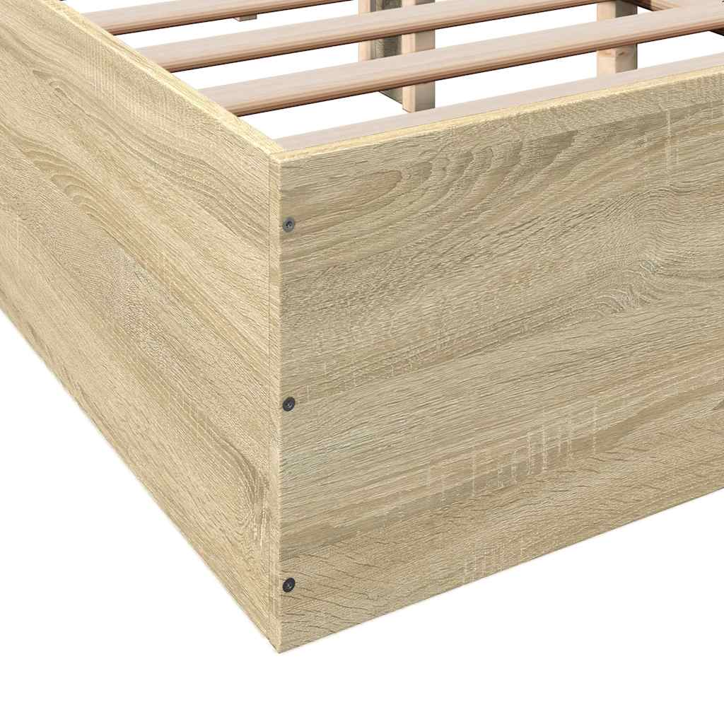 Okvir za krevet boja hrasta 150x200 cm konstruirano drvo