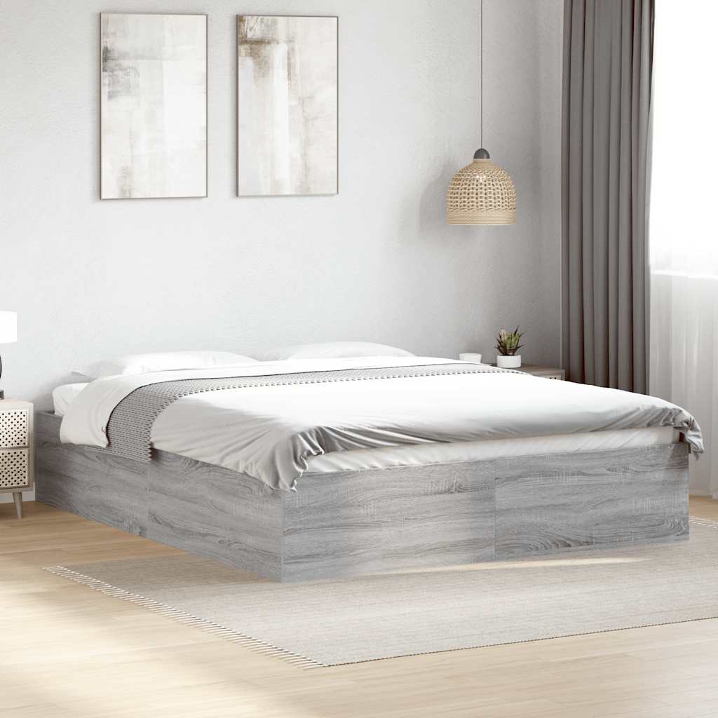 Okvir za krevet boja hrasta 150x200 cm od konstruiranog drva
