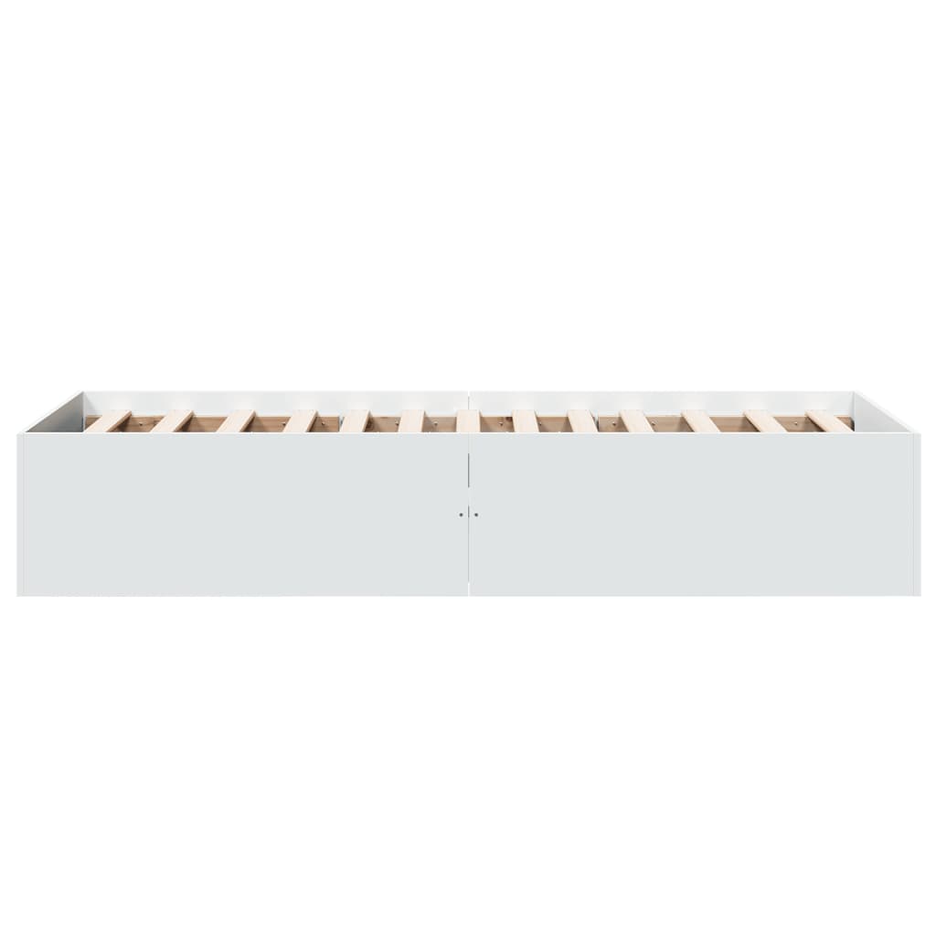 Okvir za krevet bijeli 100 x 200 cm konstruirano drvo