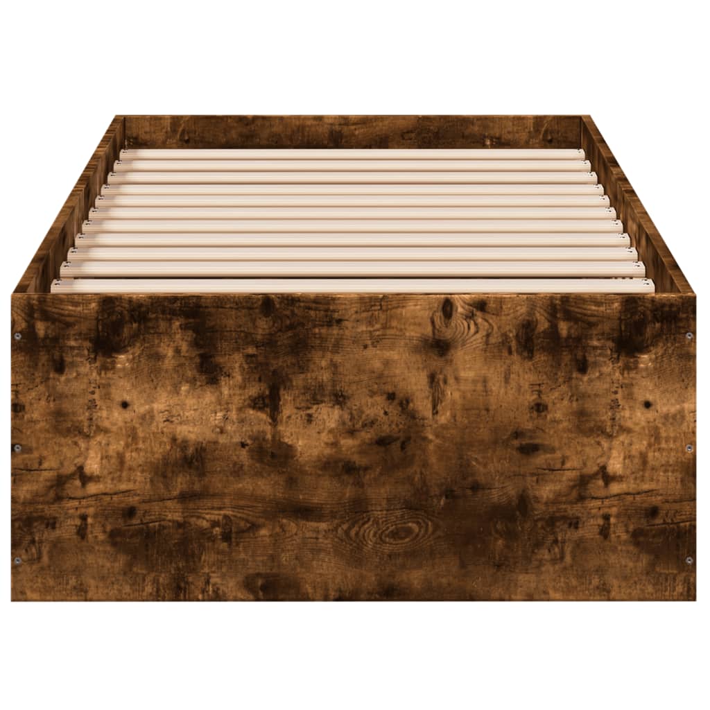 Okvir za krevet boja hrasta 100 x 200 cm konstruirano drvo
