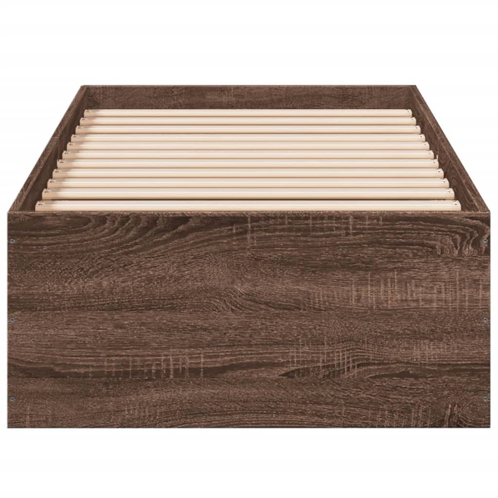 Okvir za krevet smeđi hrast 90x190 cm konstruirano drvo