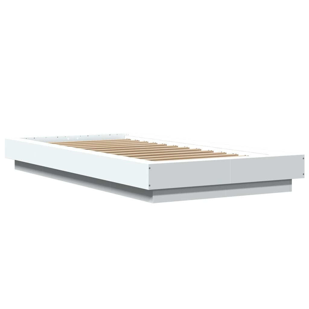 Okvir za krevet s LED svjetlima 90x190 cm konstruirano drvo