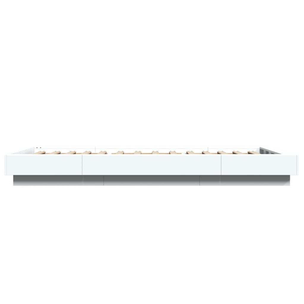 Okvir za krevet s LED svjetlima 90x190 cm konstruirano drvo