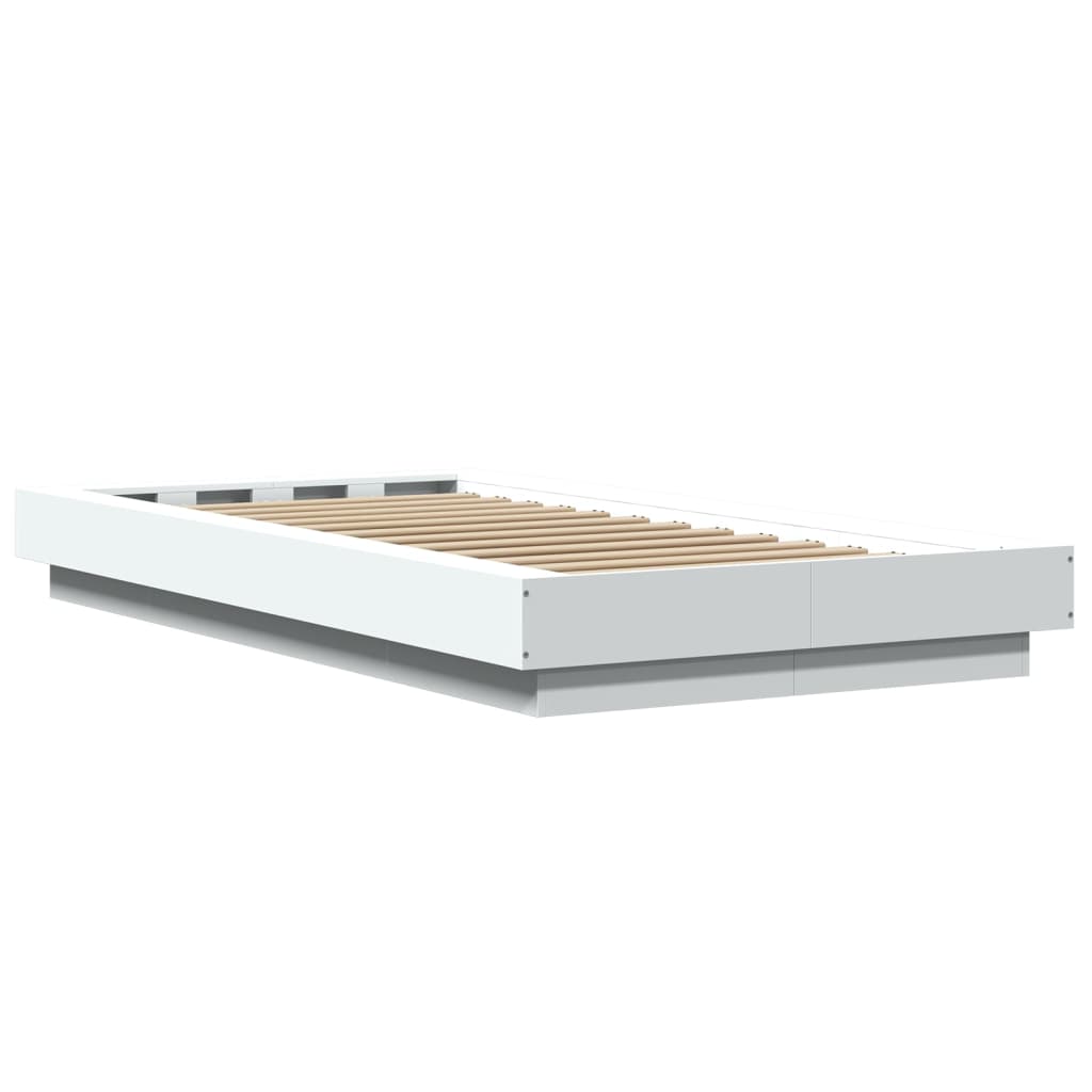 Okvir za krevet s LED svjetlima 90x190 cm konstruirano drvo