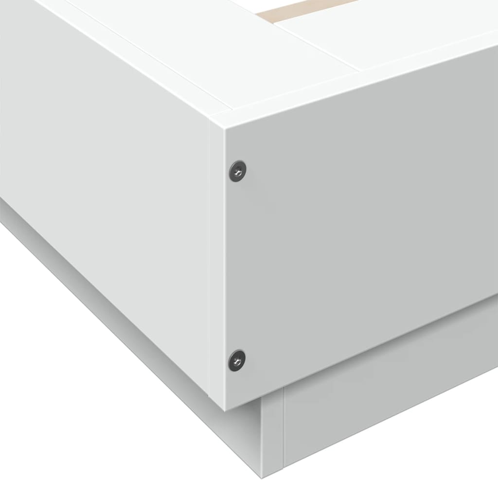 Okvir za krevet s LED svjetlima 90x190 cm konstruirano drvo