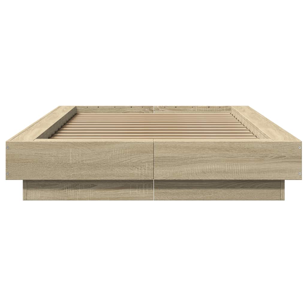Okvir za krevet boja hrasta 100x200 cm od konstruiranog drva