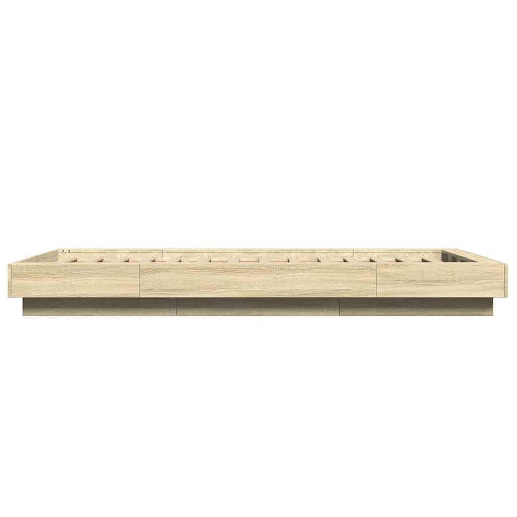 Okvir za krevet boja hrasta 100x200 cm od konstruiranog drva
