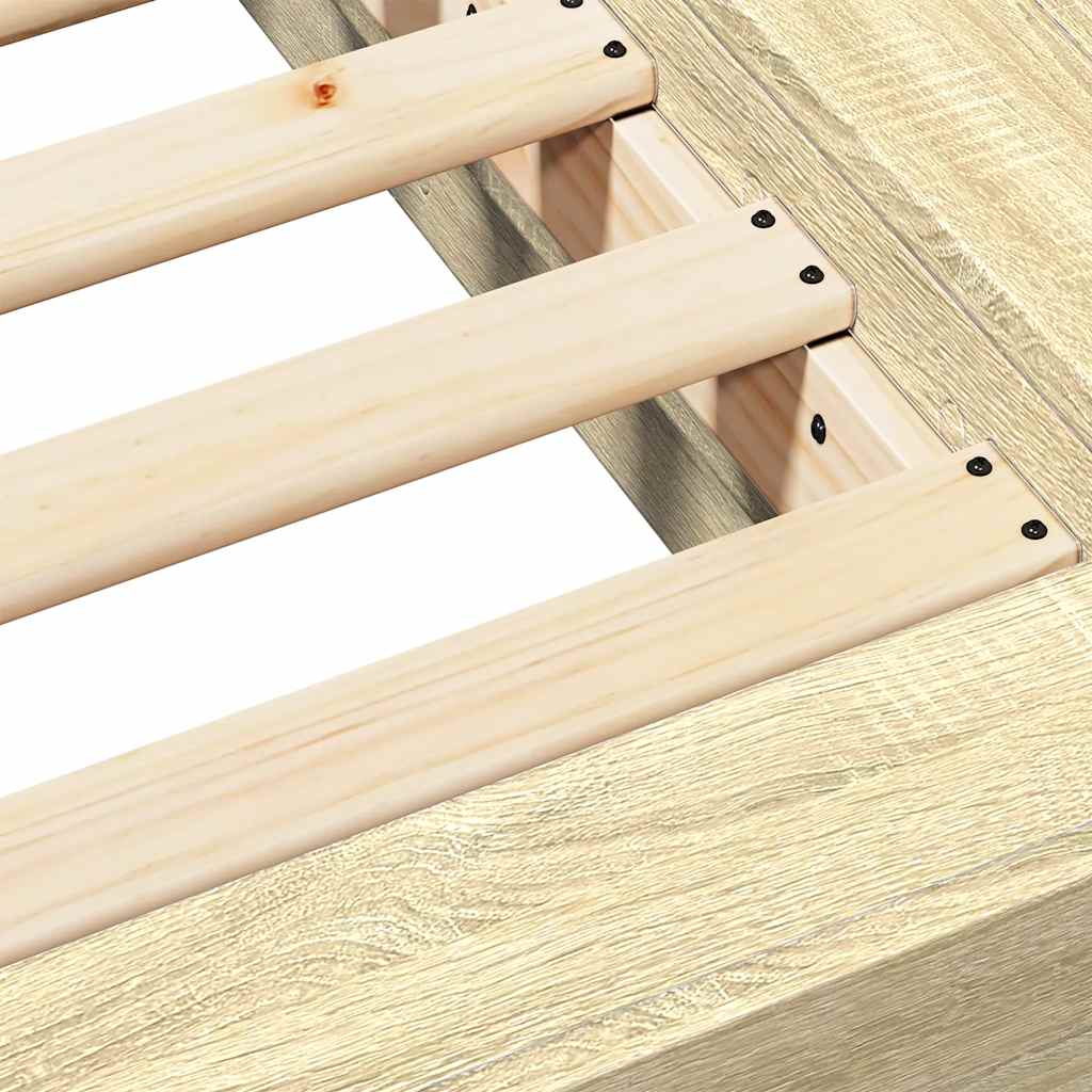 Okvir za krevet boja hrasta 100x200 cm od konstruiranog drva